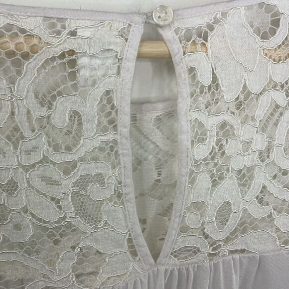 Old Navy Relaxed Lace-Trim Blouse size Small White - Picture 7 of 11